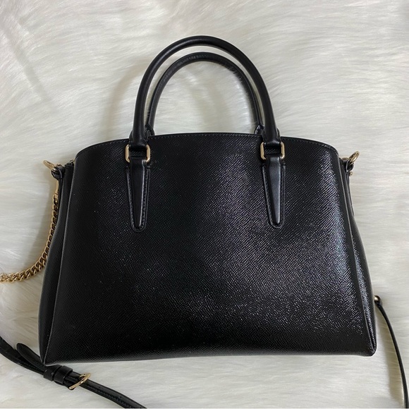 Coach LARGE Sage Carryall Crossbody Satchel Black Patent Leather - Picture 10 of 11